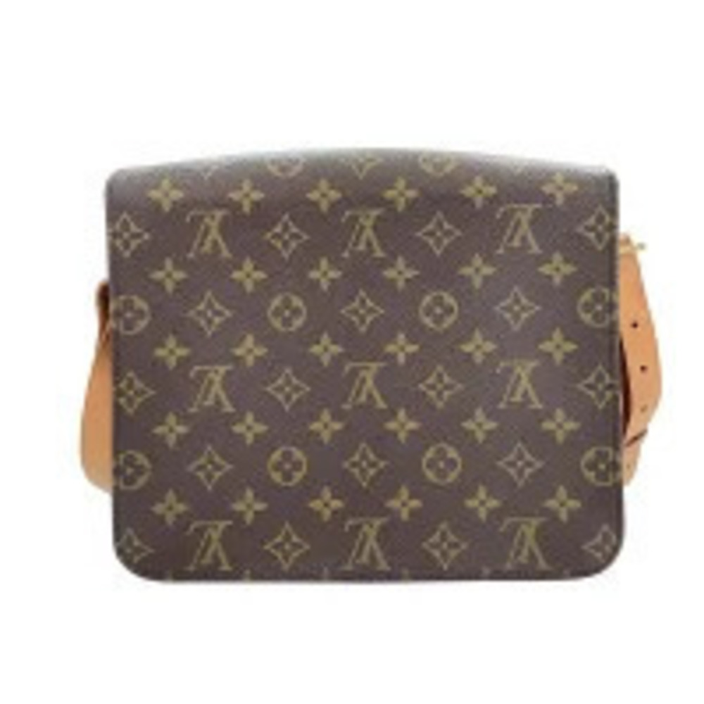 Louis Vuitton Monogram Cartouchiere Shoulder Bag Brown